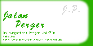 jolan perger business card